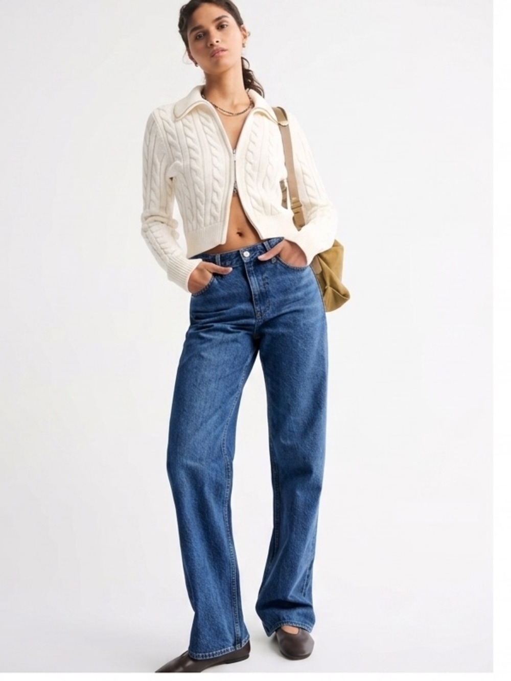 Abercrombie and Fitch , the loose high-rise size 31 long medium wash
